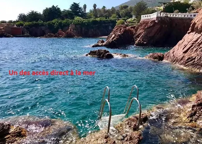 公寓 Fleur De Sel 55m2, Terrasse, Jardin, Pieds Dans L'eau, 4 Pers Saint-Raphaël